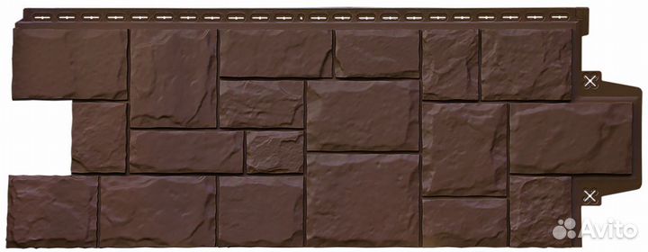 Фасадные панели Grand Line Крупный Камень Земля