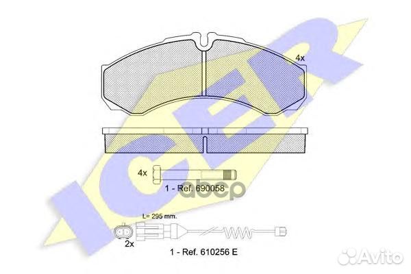 Колодки тормозные 141208117 Icer