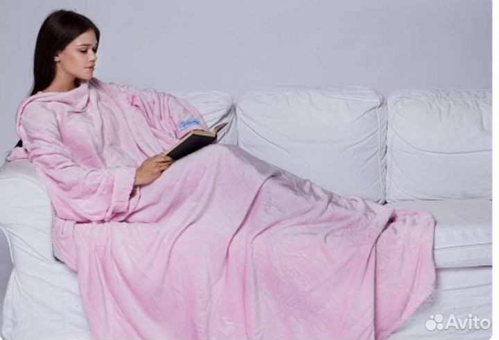 Плед с рукавами Sleepy на одного, розовый