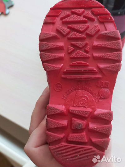 Резиновые сапоги для девочки 22