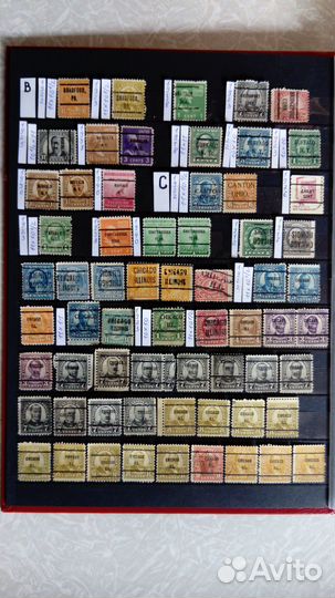 Марки США старинные и предгашения