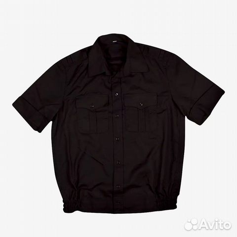 Рубашка офисная черная 41-3