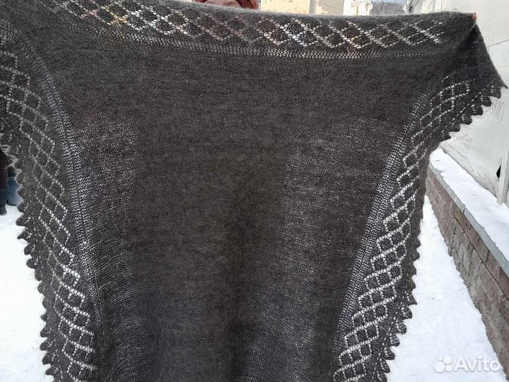 Платок шаль,ручная вязка