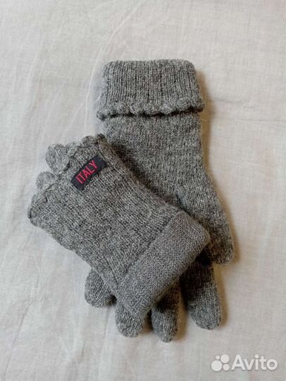 Шарф палантин + перчатки (шерсть)