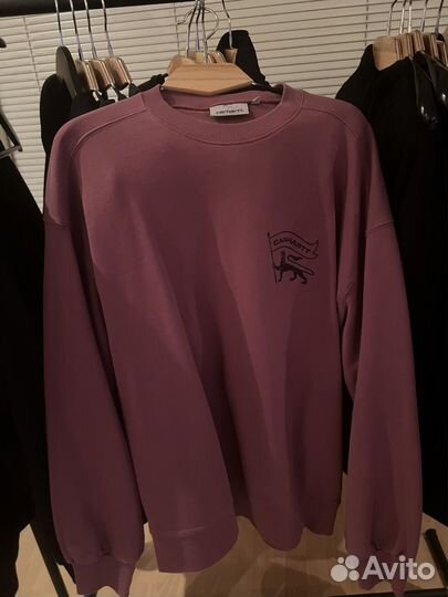 Carhartt Stamp Sweat Dusty Fuchsia(Stone Washed)