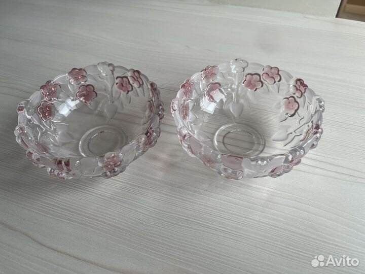 Конфетницы хрустальные пара немецкие