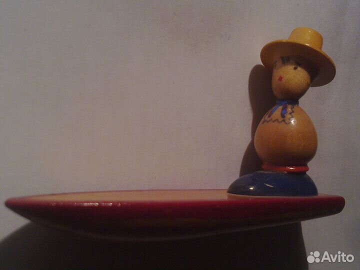 Модель/Фигурка-Человек на лодке(ручн.работа/СССР)