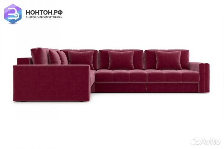 Диван угловой тик-так Монарх М3У1 бордовый