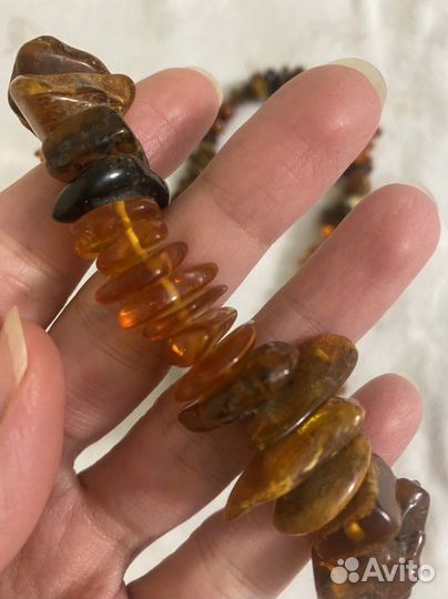 Бусы янтарные
