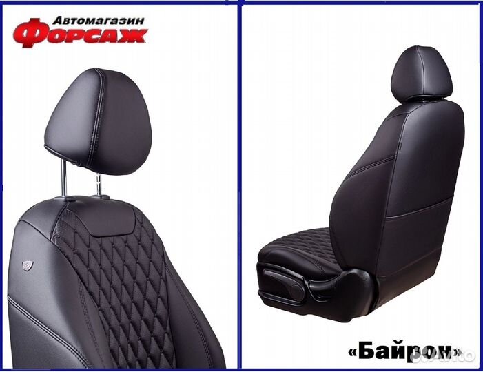 Автомобильные чехлы Toyota Land Crus черн. строчка