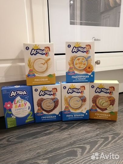 Детские каши и смеси Агуша