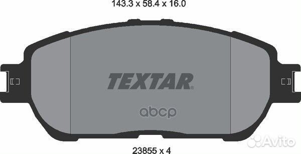 Колодки пер.lexus ES300 01 2385501 Textar