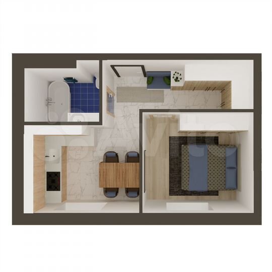 1-к. квартира, 32 м², 3/4 эт.