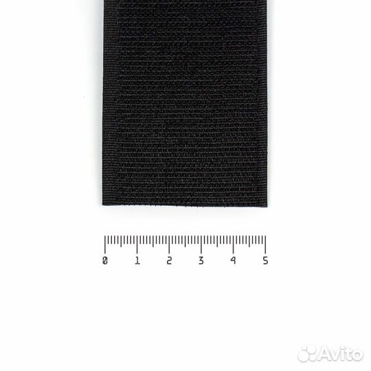 Лента контактная липучка 50 мм крючки, черный