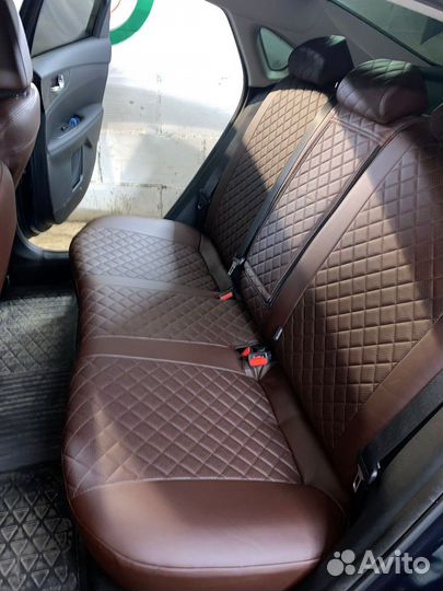 Авточехлы из экокожи для hyundai solaris