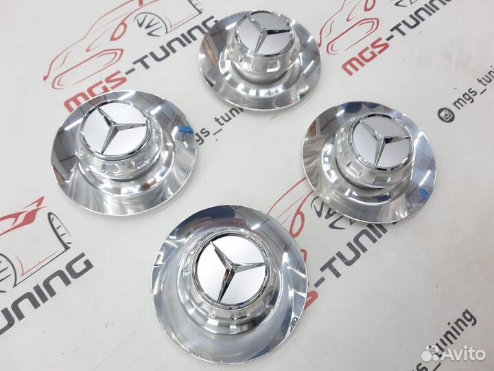 Колпачки Mercedes тарелка Silver 145мм 4 шт