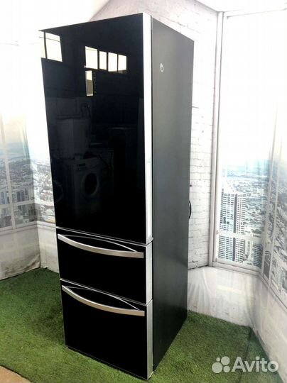 Чёрный холодильник Haier с доставкой,гарантией б/у