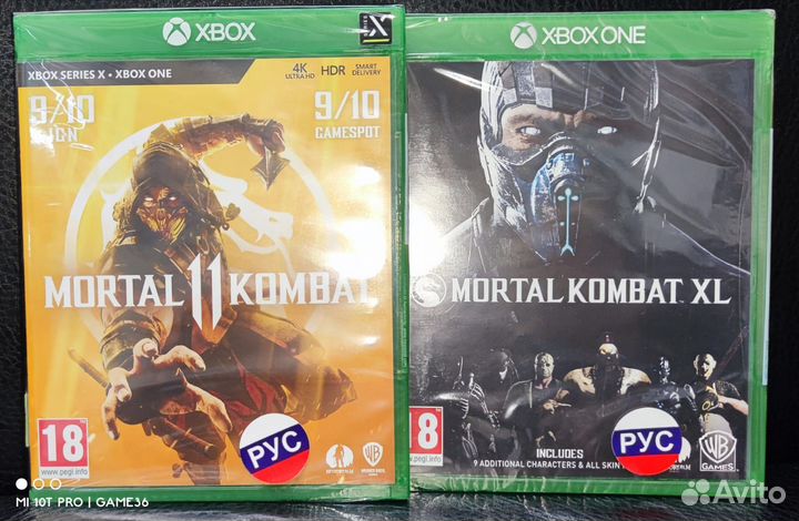 Игры Mortal Kombat XL и 11 на диске Xbox One