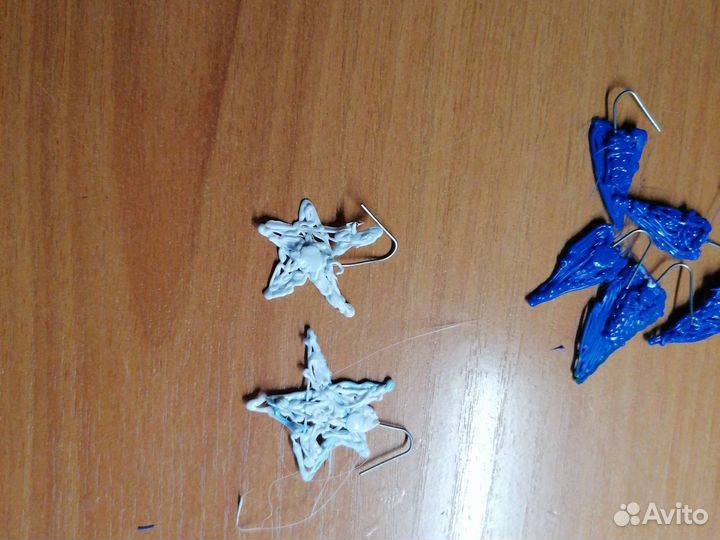Серёжки из 3d ручки