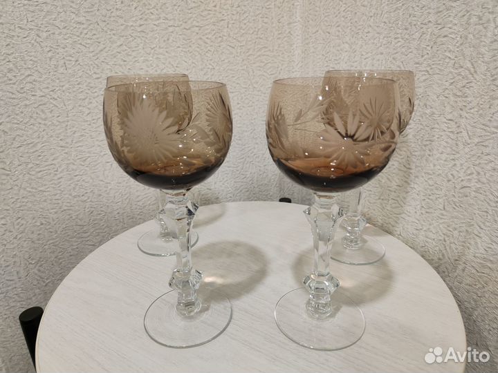 Фужеры,цветной хрусталь СССР