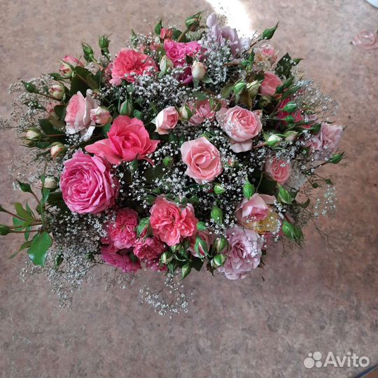 Букеты из садовых роз