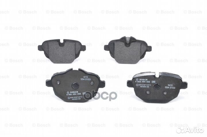 Колодки тормозные дисковые зад 0986494432 Bosch