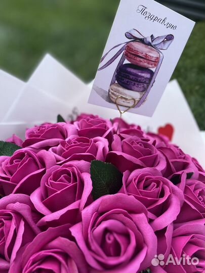 Букет из мыльных роз