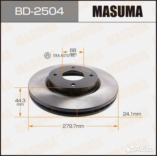 Masuma BD-2504 Диск торм. пер. вент.280x24 5 отв