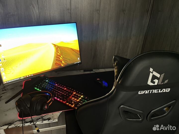 Игровой пк с монитором 144hz и клавиатурой