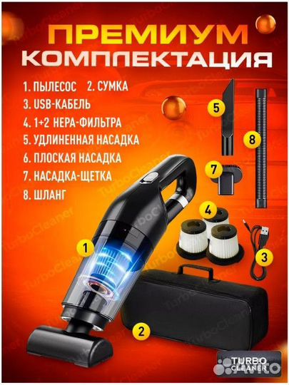 Пылесос для автомобиля беспроводной мощный новый