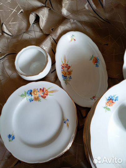 Столовый сервиз на 12 персон Bohemia Чехословакия