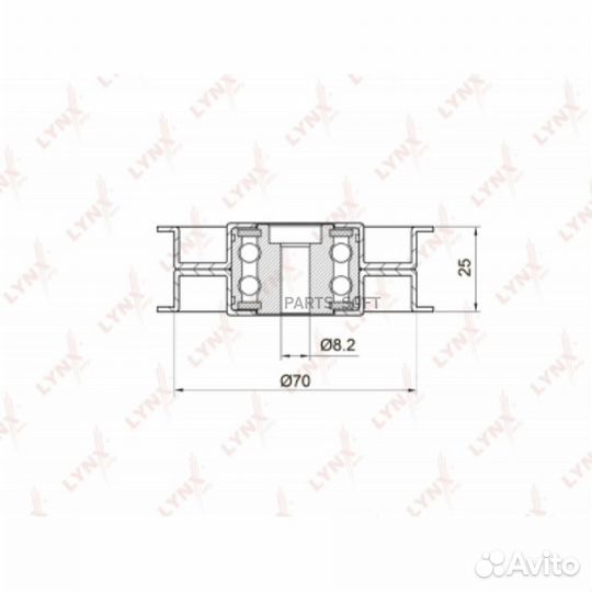Lynxauto PB7019 Ролик обводной навесного оборудова