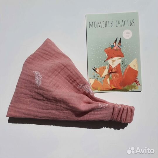 Косынка из муслина на резинке