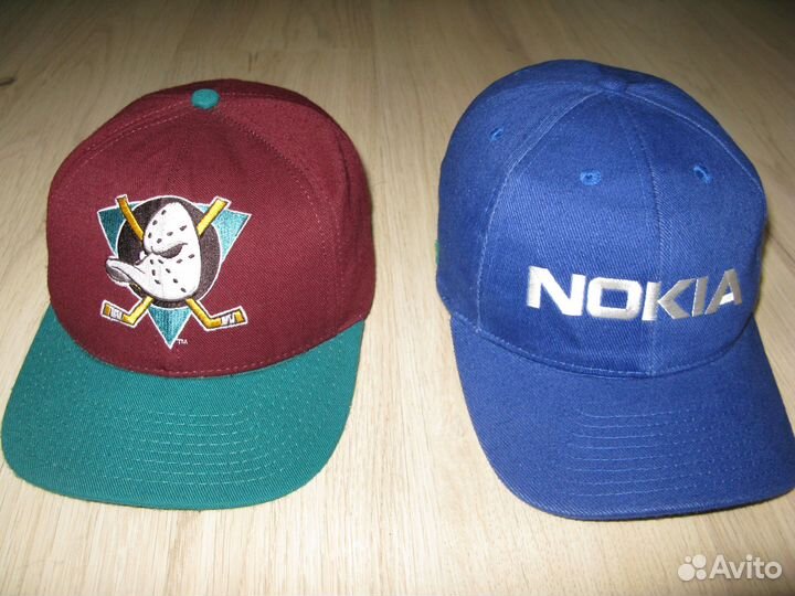 Винтажные бейсболки Y2K NHL Mighty Ducks, Nokia