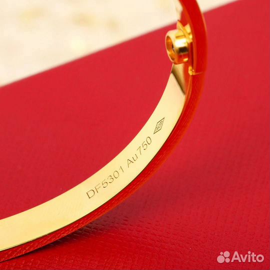 Браслет Cartier Love матовый Жёлтое золото