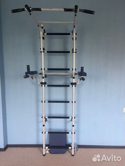 Шведская стенка с турником и брусьями
