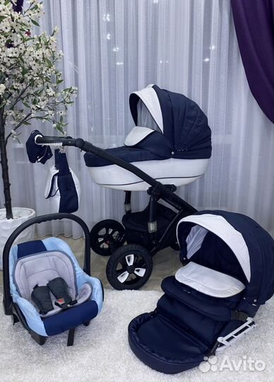 Коляска 3 в 1 bebe mobile (шикарная. Отл.сост)