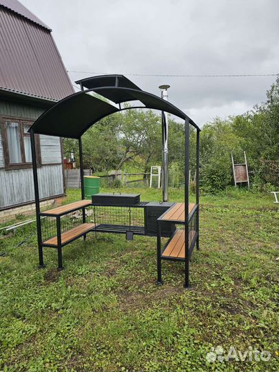 Мангал с крышей 4мм сталь