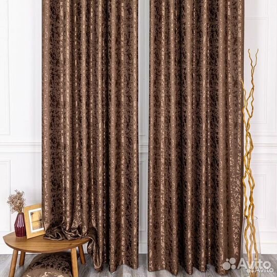 Шторы мрамор Версаль шоколад новые пошив