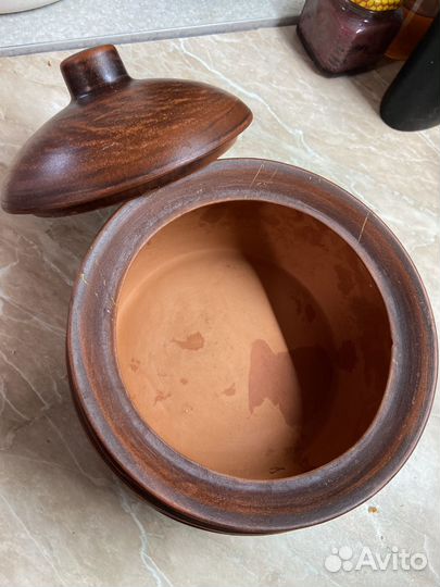 Горшок керамический глиняный