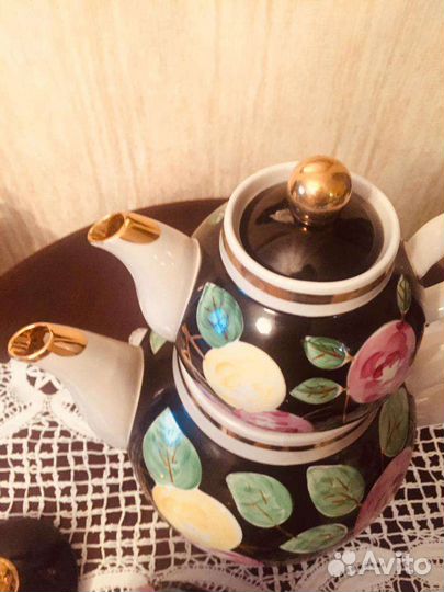 Чайник крытьё, роспись, Южноуральск, винтаж