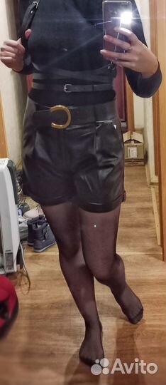 Шорты кожаные 48 размер