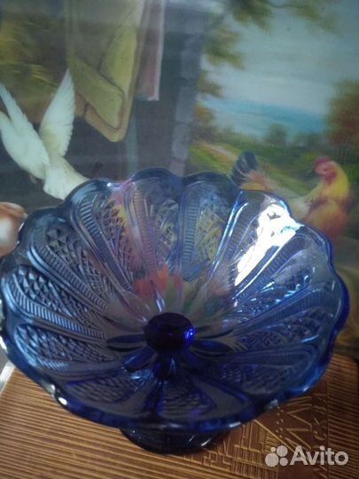 Ваза для фруктов на ножке СССР