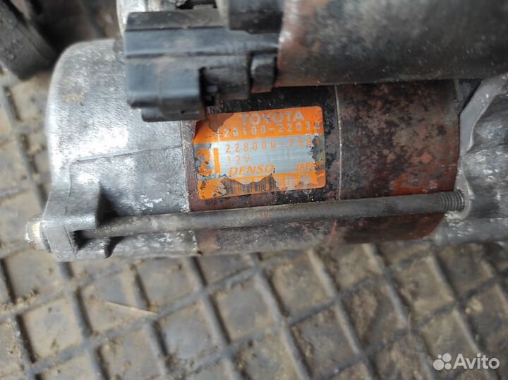 Стартер Тойота королла, Авенсис 1.4,1.6 4zz-fe,3zz