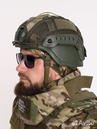 Баллистический шлем военный ушастый бр2 арамид