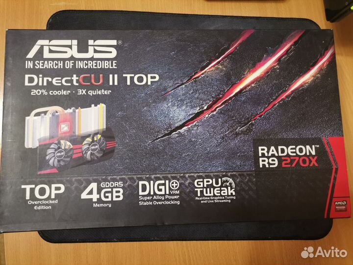 Видеокарта asus Radeon R9 270X 4GB
