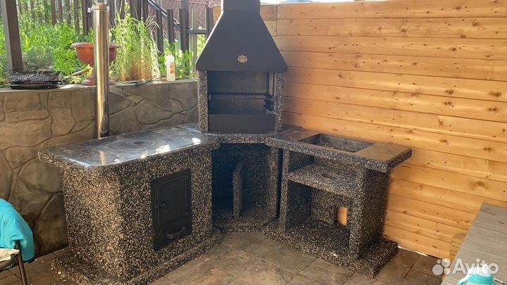 Модульный комплекс барбекю,печь под казан,гриль