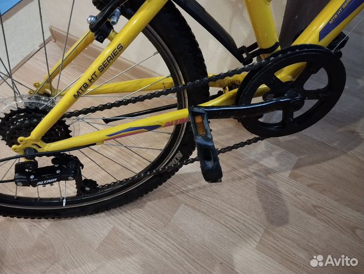 Велосипед Altair MTB HT, 24, Желтый/фиолетовый