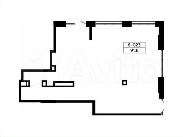 Продается торговое помещение площадью 91.6 кв.м