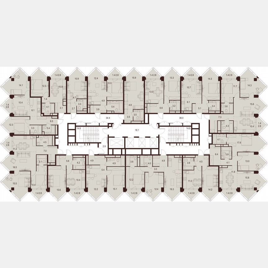Квартира-студия, 21,6 м², 27/28 эт.